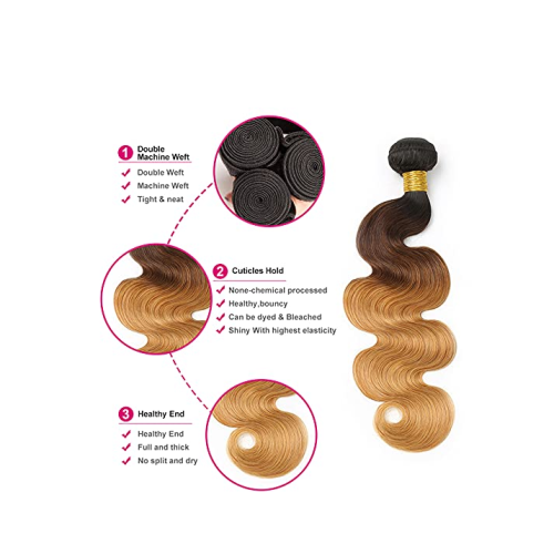 1b 27 Color Hair Bundle Body Wave Brazilian Ombre Hair Extensions Weaves Human Hair Weft
